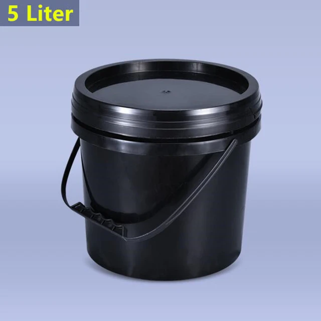 Food Grade 5 liter plastic bucket with handle and Lid Durable Chemical  liquid Storage container Food