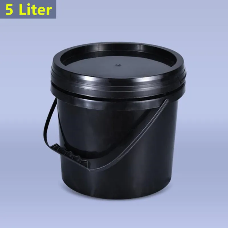 FoodGrade5literplasticbucketwithhandleandLidDurableChemicalliquidStoragecontainer