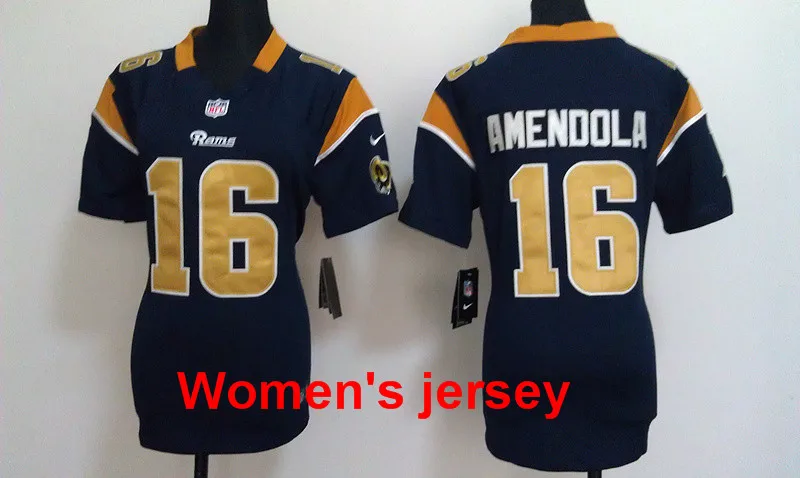 A+++ женские сшитые футболки Los Angel s 5 Nick Foles 11 tabon austrin 13 Kurt Warner 94 Robert Quinn 30 Todd garley II - Цвет: Коричневый