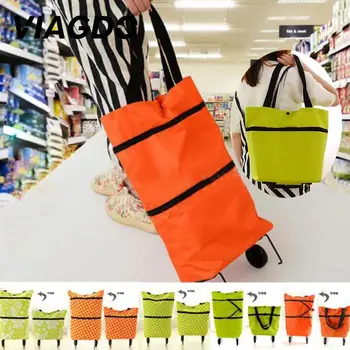 

Eco Bags Travel Cart Trolley Tug Hide Folding Wheeled Grocery Shopping Bag