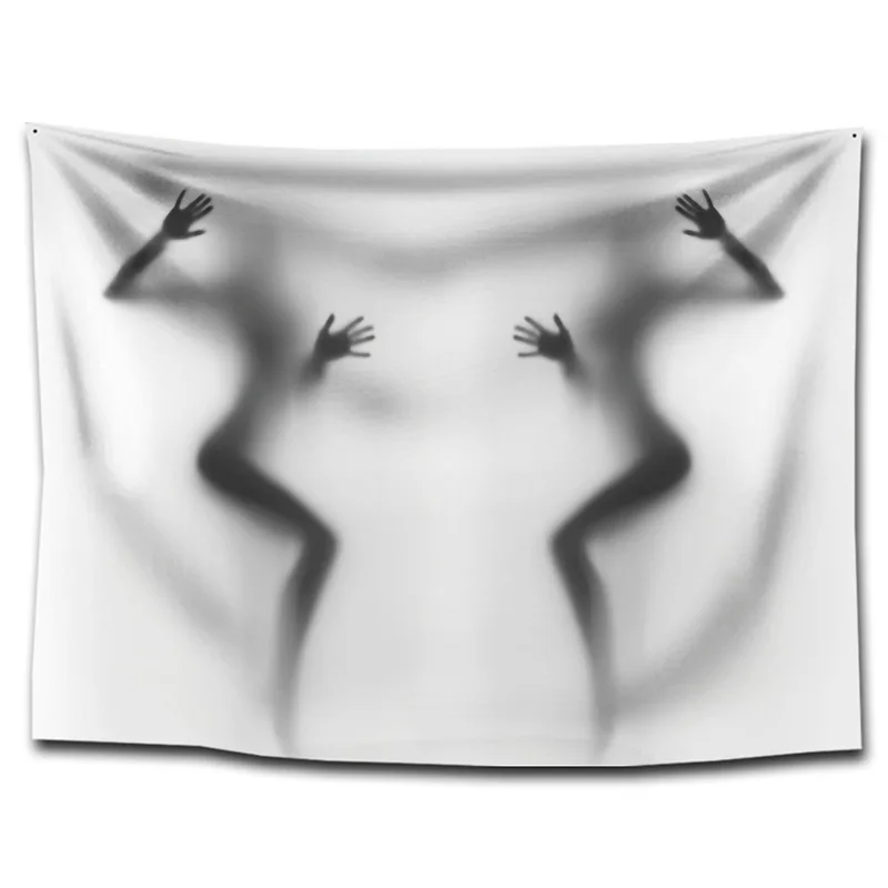 

Hazy Figure Printed Tapestry Sit Blanket Tapestry Hanging Cloth Sofa Cover Home Hanging Painting Decoration Tablecloth