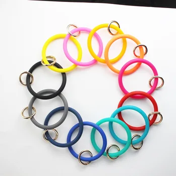 

Rainbery Silicone Wristlet O Keychain Key ring Comfortable Wear O Key Ring Car Key Chain Perfect for Everyone