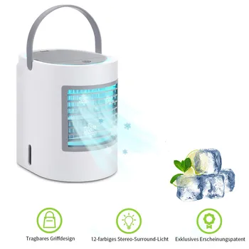 

USB Mini Portable Air Conditioner Humidifier Purifier Light Desktop Air Cooling Fan Air Cooler Fan Conditioning Fan with 3 Wind