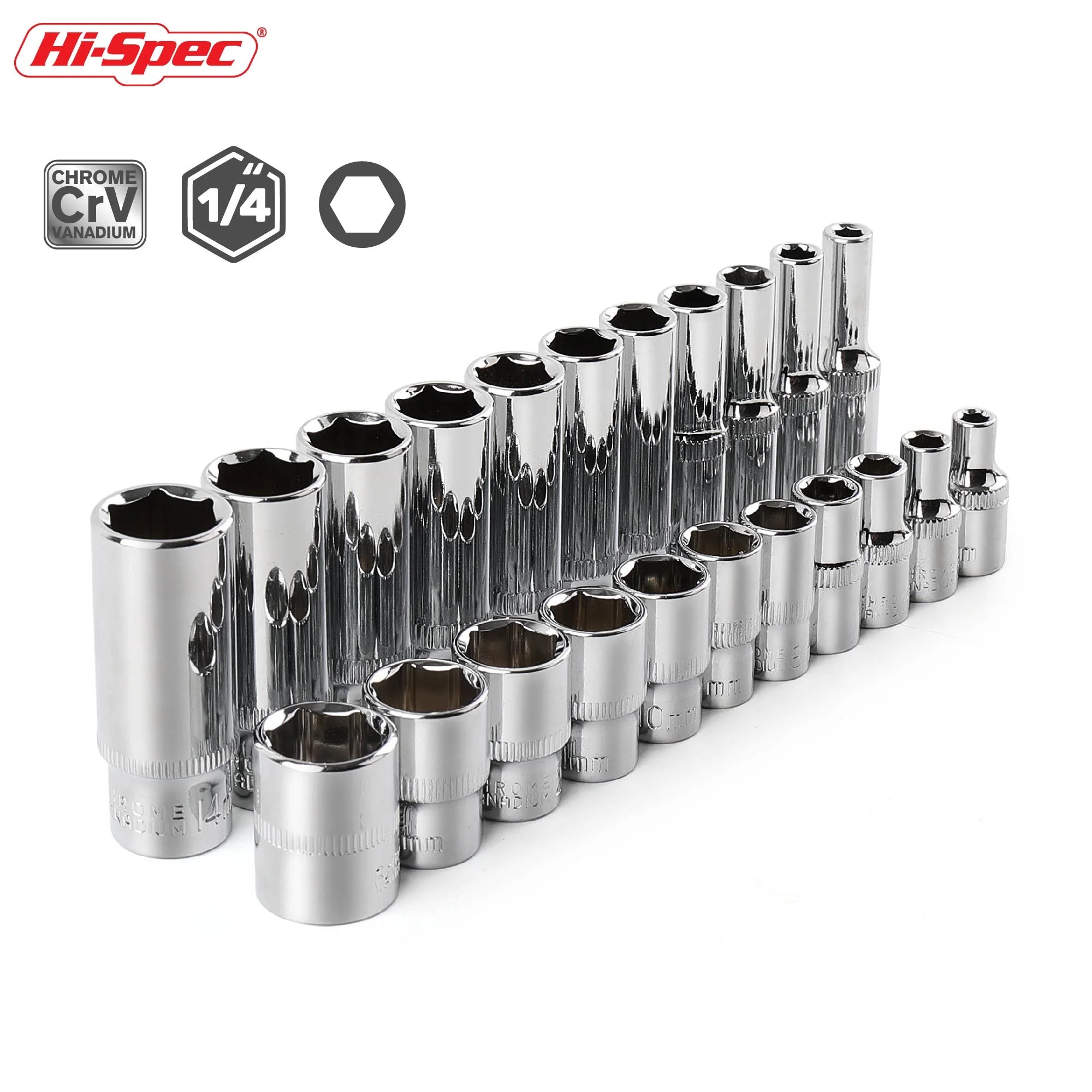 

1/4" Drive Socket Set Short/Long Deep Sockets CRV Hand Tools Head Adapter for Torque Spanner Ratchet Socket Wrench 4mm -14mm