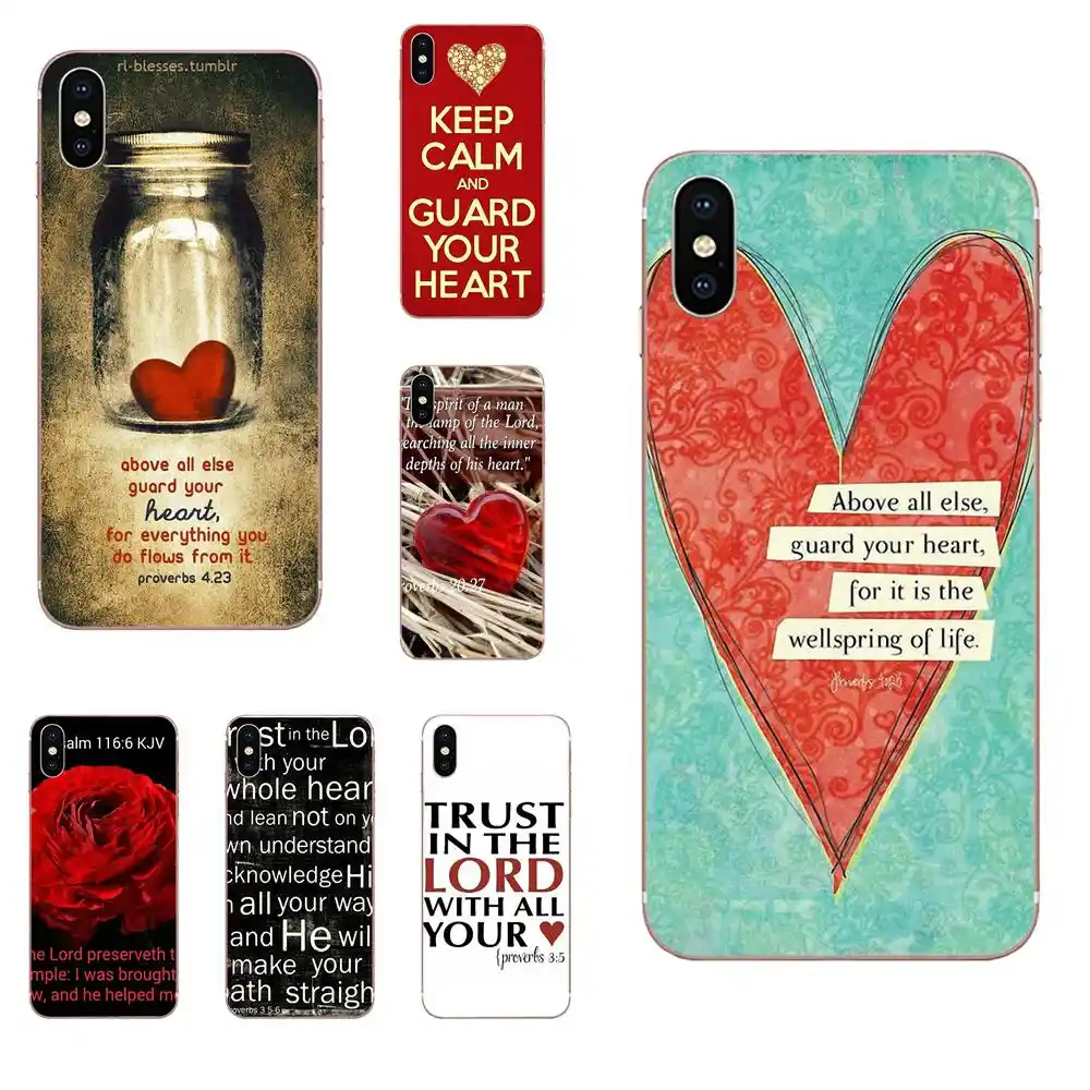Verset Bible Proverbes Coeur Rouge Citations Pour Apple Iphone 4