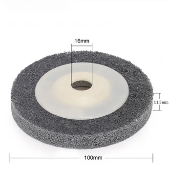 

Hot Selling Dark Gray Nylon Fiber Polishing Buffing Wheel Disc Pad For Metal Wood 100mm/ 4