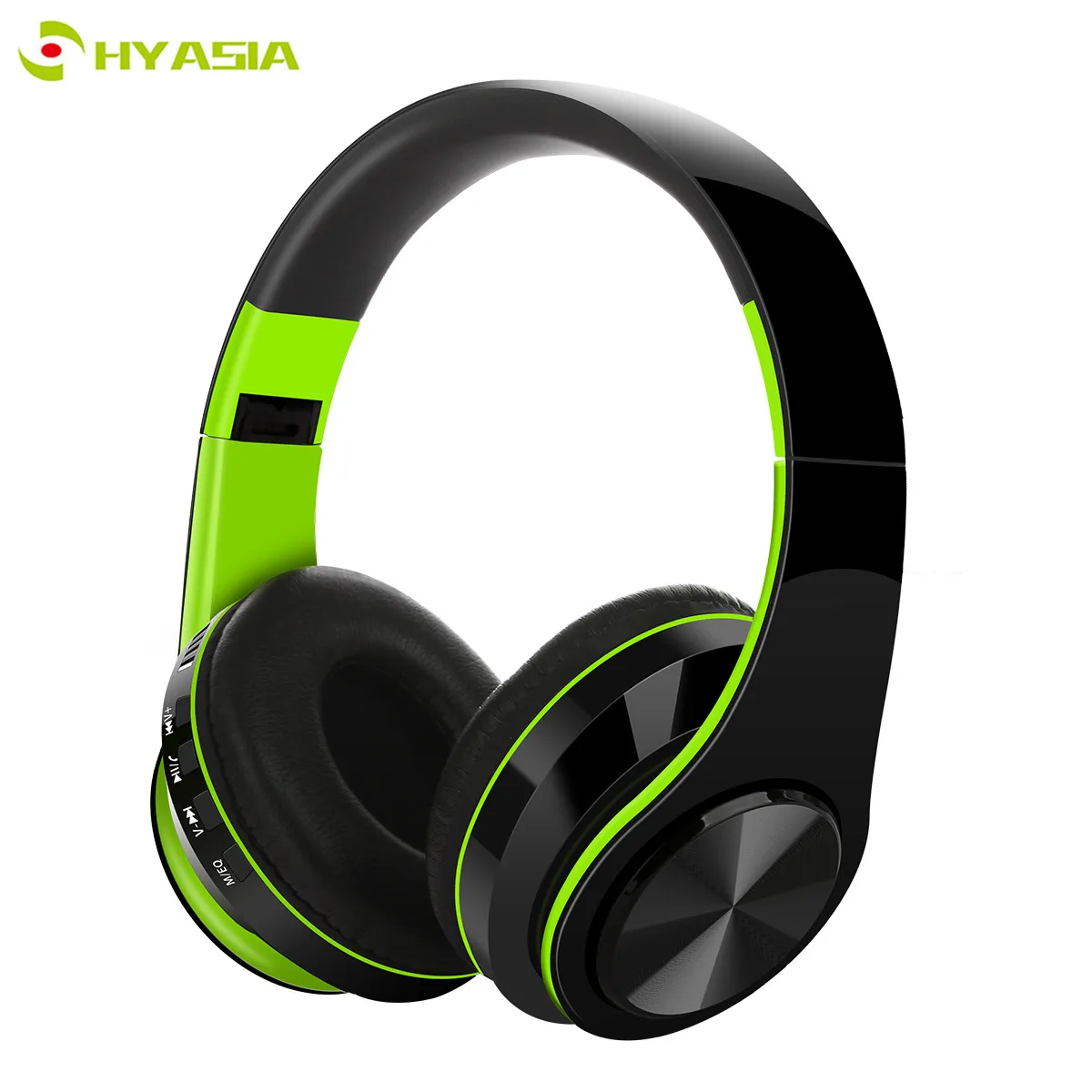

HYASIA Foldable Wireless Headphones Bluetooth 5.0 Music Headset Stereo Sport Earphone with Microphone Gaming Cordless For PC Mp3