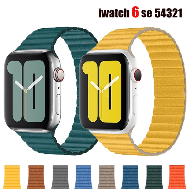 Magnetic Leather Loop Strap Apple Watch  42mm Apple Watch Bands Leather  Loop - Watchbands - Aliexpress