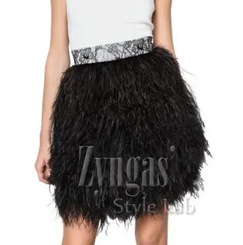 

Ostrich feather skirt 5 tier Bushy Feather skirt Women dance