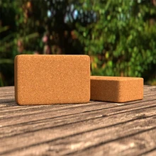 Non-slip Natural Wood Cork Yoga Brick EVA Yoga Block Pilates Brick Fitness Tool High Elasticity Tasteless Dance Yoga Accessories