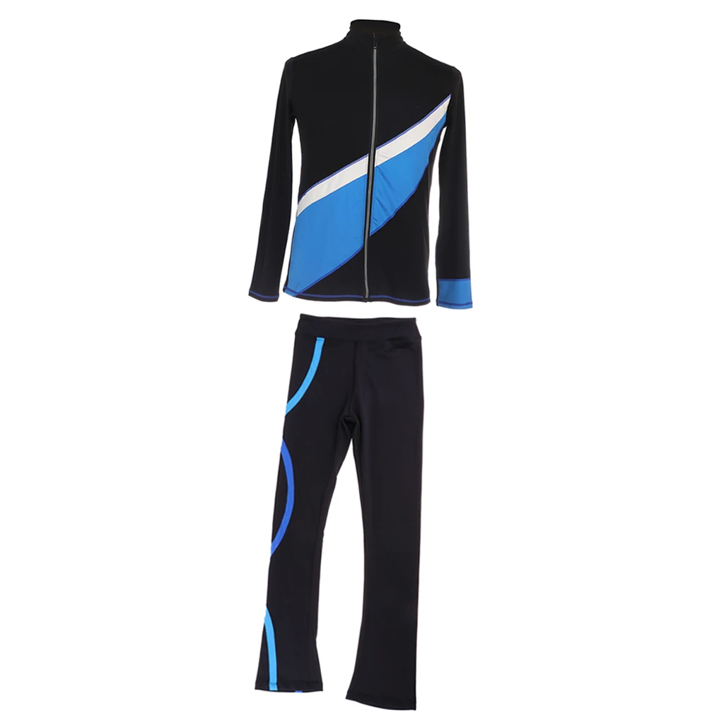 Women Girls Professional Figure Ice Skating Suit Outfit Pants Jacket Skate Gym Dance Sportswear - Multiple Sizes