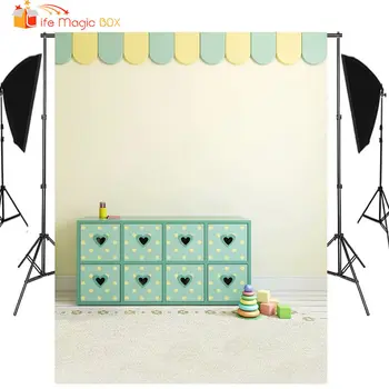 

LIFE MAGIC BOX Background for Photo Studio Children Cute Toy Room Photography Props Retro Backdrops