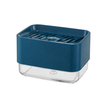

2 In 1 Hand Pump Storage Tidy Countertop Practical Soap Dispenser Sponge Holder Kitchen Sink Liquid Organizer Detachable Compact