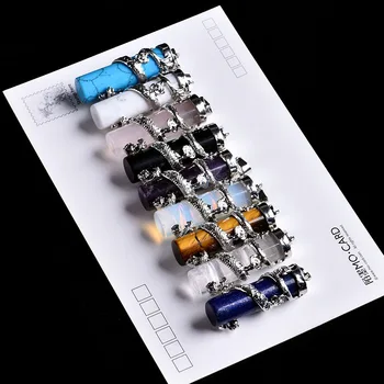 

1PC natural crystal mineral jewelry dragon column pendant guardian fashion couple pendant necklace DIY gift ornament