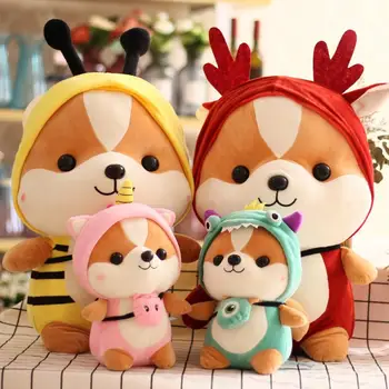 

Cute 25cm/35cm Little Squirrel Plush Toy Stuffed Doll Girl Rag trumpet turned squirrel doll Toys Children Christmas Gift