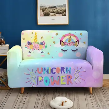 

Rainbow unicorn Sofa Cover Cotton Set Elastic Couch Cover Sofa Covers for Living Room Pets cubre sofa Sofa Towel 1/2/3/4-Seater