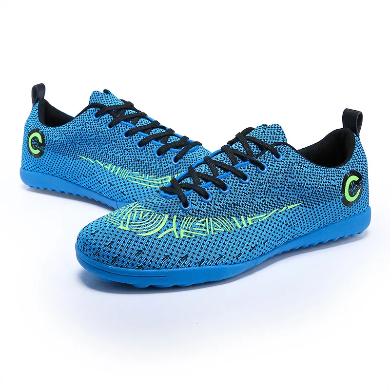 Стиль футбольные бутсы дышащие Fly Woven-C Luo 11 сломанные ногти мужские Детские Молодежные плоские 2050 для ногтей
