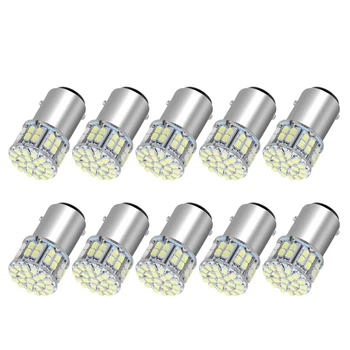 

10X 6000K White 1157 50SMD High Power LED Turn Signal Stop Light Bulbs 1076 12V