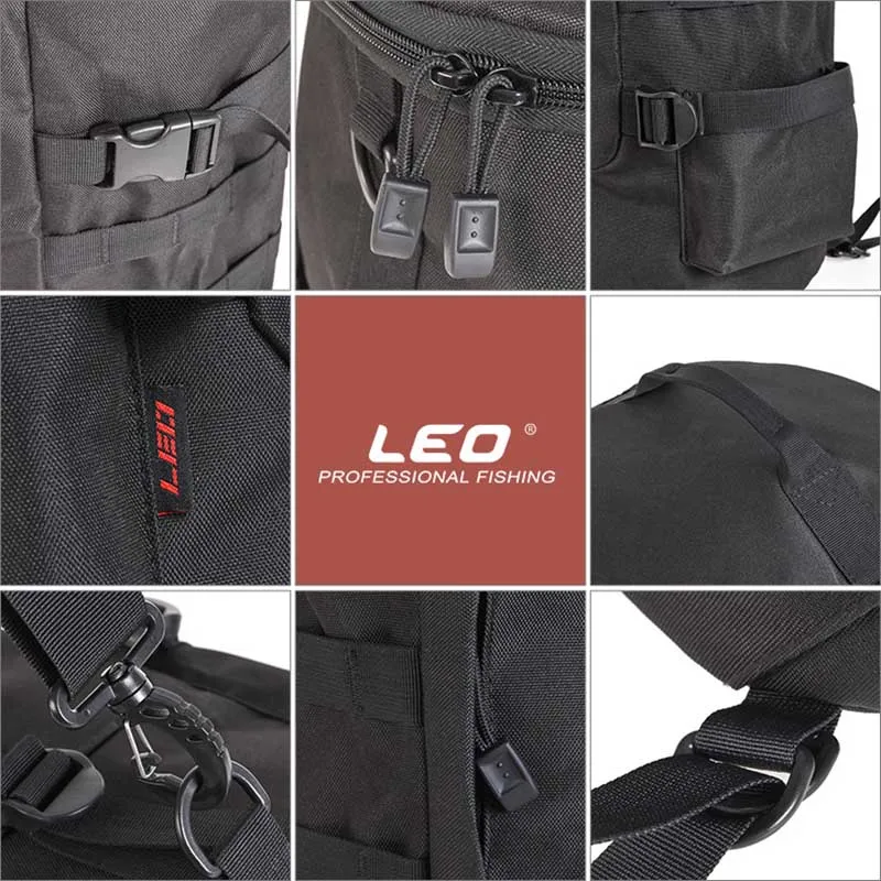 Heavy Duty Fishing Tackle Backpack Rucksack Outdoor Shoulders Bag 45x26x26cm