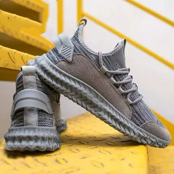 

Fashion Men Sneakers Mesh Casual Shoes Lac-up Mens Shoes Lightweight Vulcanize Shoes Walking Sneakers Zapatillas Hombre