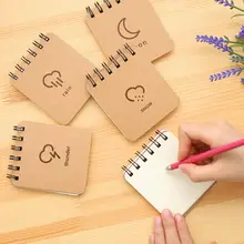 Карманный блокнот, блокнот для детей, студенческий блокнот, поставка, Погодная серия, Мини Портативный Снежный гром, Луна, дождевая катушка, книга