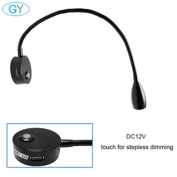 

black aluminum 3000K 6000K Gooseneck 12 volt Map Light Chart Light,LED Working Lamp for Home, Car, Truck, Boat, RV and Aircraft