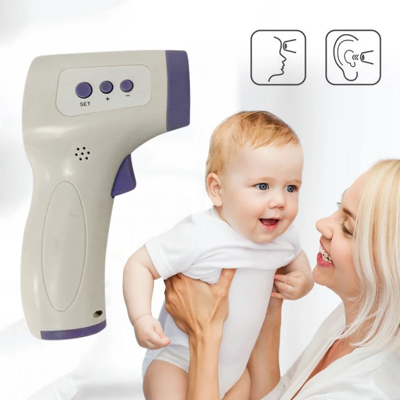 

New Intelligent IR Infrared Digital Thermometer Non-Contact Forehead Thermometer Baby Adult Ear Forehead Temperature Thermometer