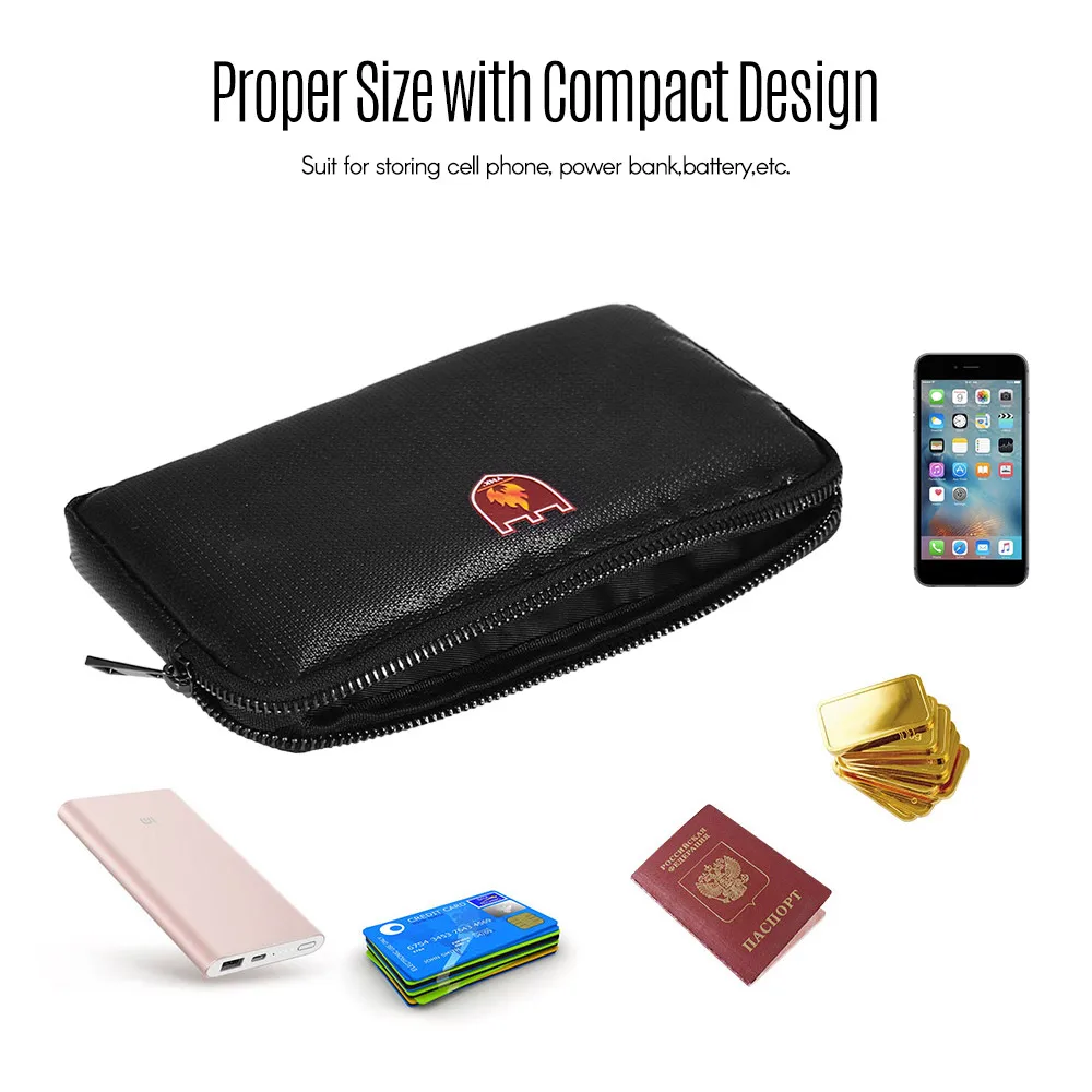 

Portable Safe Organizer Fireproof Bag Water Resistant Carrying Box Storage Bags Zipper Closure for Electronic Products