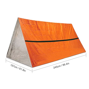 Outdoor Waterproof Emergency Survival Tent Shelter with Sleeping Bag for Camping Hiking Adventure Emergency Survival Tent 2