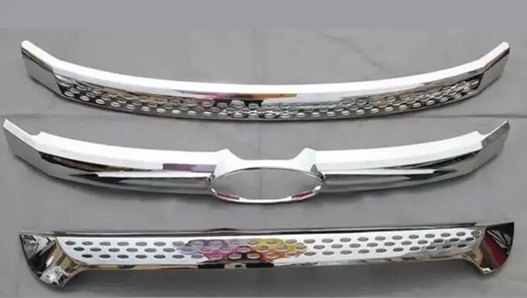 3pcs ABS Front Middle Grille Grill Cover Strip Decor Trim For Ford Explorer Grille trim 2011 2012 2013 2014 2015