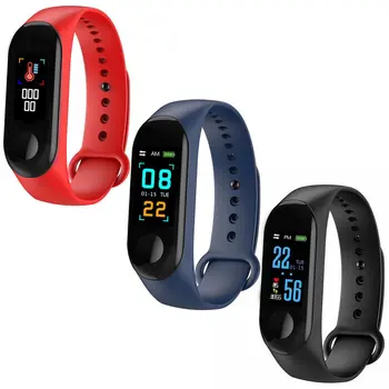 

2020 New M3 Color Screen Waterproof Sports Smart Bracelet Heart Rate Sleep Professional Monitoring Men And Women