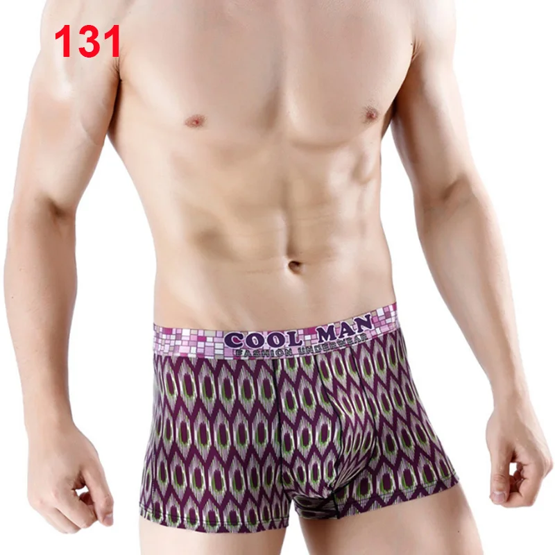 131 Трусы-боксеры из Ice Silk боксеры с изображением из мультфильма, Ethika Для мужчин нижнее белье Homme calecon шорты-боксеры мужские трусы-боксеры с принтом нижнее белье брюки BS 06 - Цвет: 131