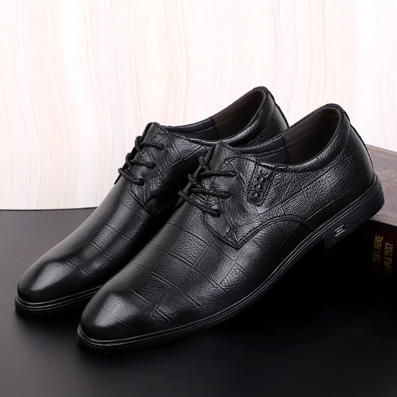 

Formal Oxford Shoes for Men business dress Wedding Shoes genuine Leather Italy Pointed Toe Mens Dress Shoes Sapato Masculino o4