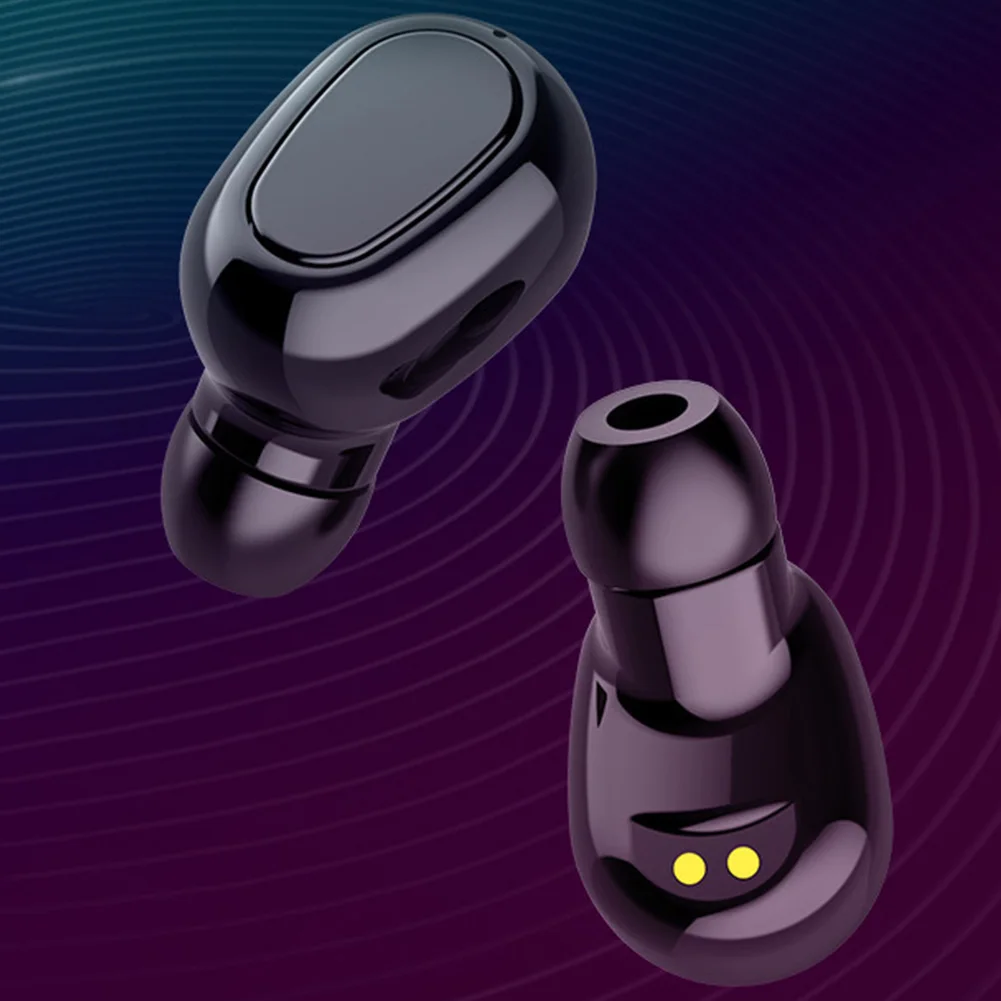 Hi-fi стерео TWS для бега на открытом воздухе мини с микрофоном в ухо спортивный светодиодный блок питания для зарядки беспроводные наушники Bluetooth 5,0