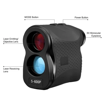 

Laser Rangefinder Hunting 600m Telescope Distance Meter Golf Digital Monocular Range Finder Angle Measuring Measure Telescope
