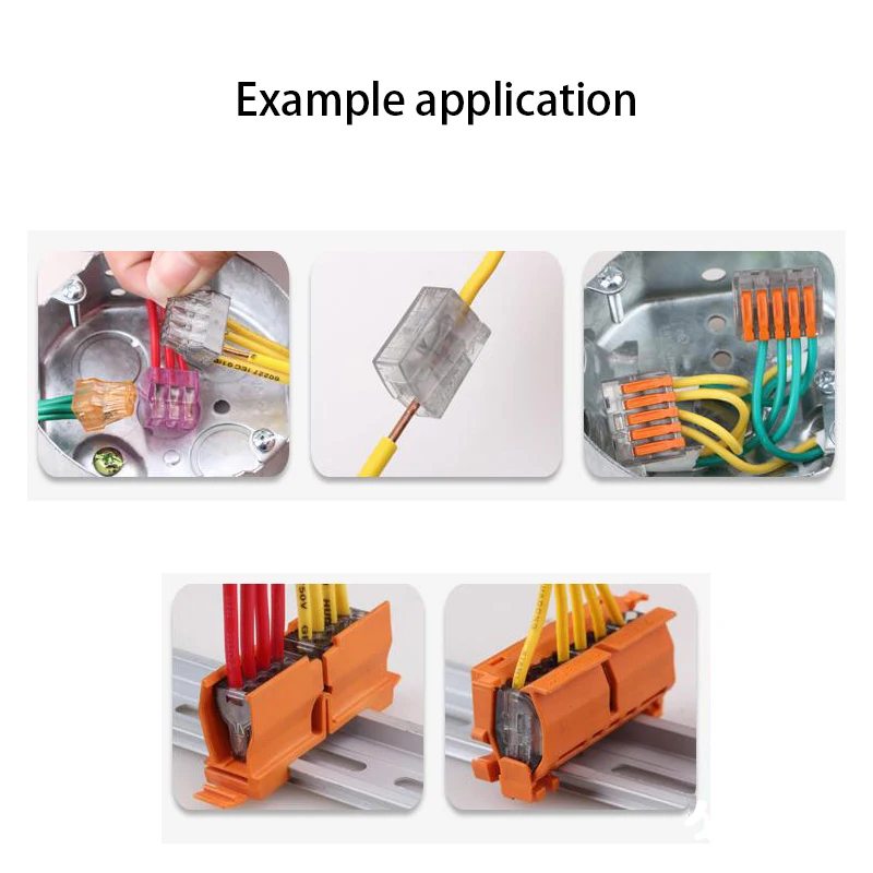 30/50/100PCS 222-413 TYPE universal Compact Wire Connector Wiring Conductor Terminal Block With fixing Accessories Connection