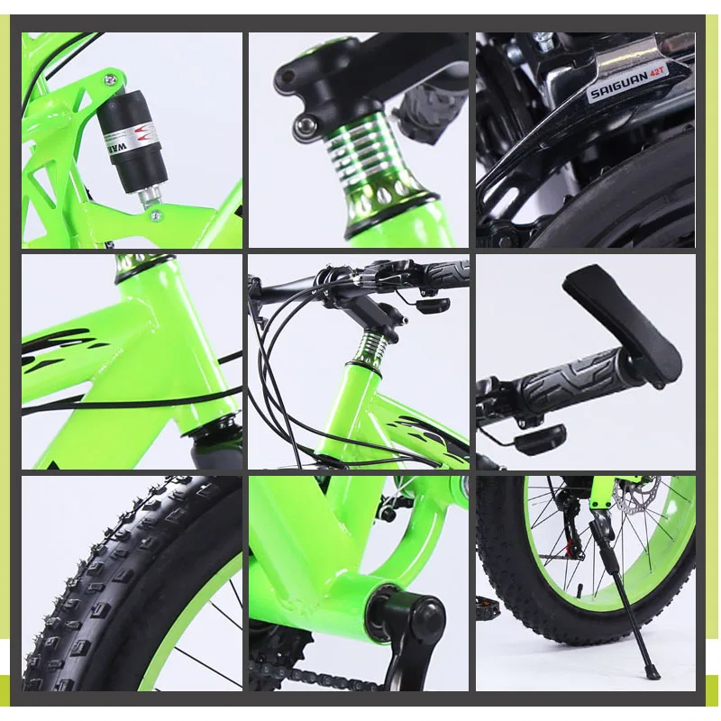 wolf's fang Bicycle Mountain bike 7/21 speed Fat bikes 26*4.0 road bike Snow Bike Full Shockingprllf Frame Male Free Delivery