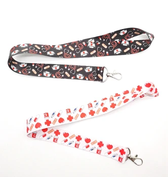 

New cartoon Doctors nurse Neck Strap Lanyards Badge Holder Rope Pendant Key Chain Accessorie