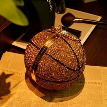 

Stylish Women Basketball Handbag Evening Party Bridal Clutch Bag Prom Wedding