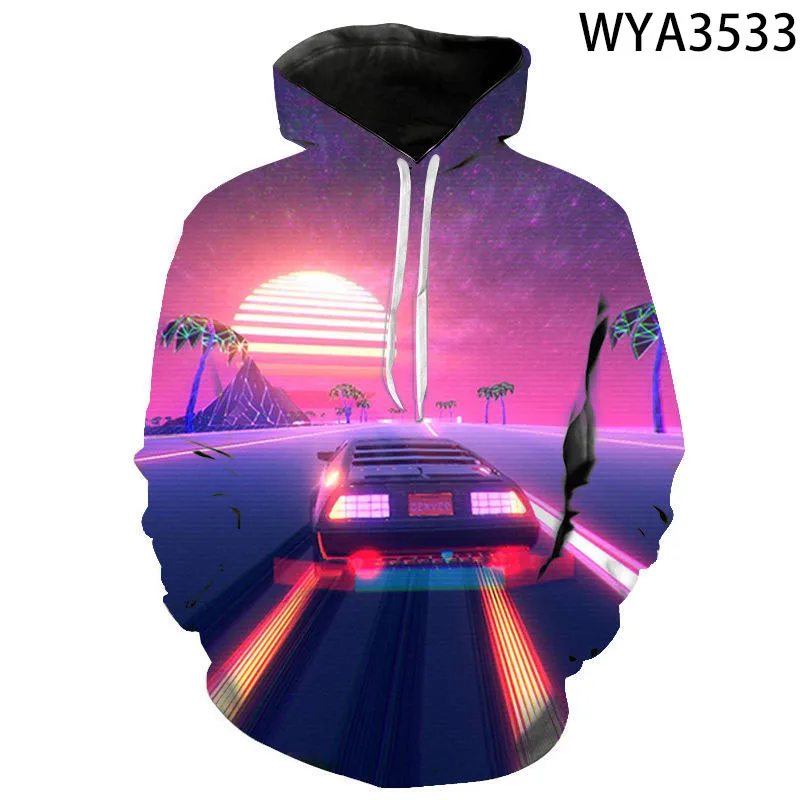 

New Vaporwave Art Boy Girl Kids Long Sleeve Sweatshirts 3D Printed Hoodies Pullover Men Women Children Streetwear Casual Jacket