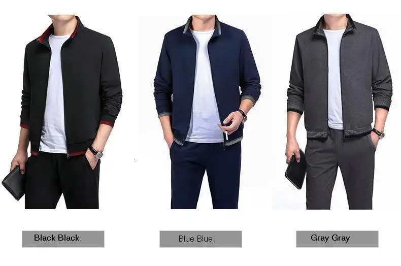 Spring Autumn Men's Sweatshirt Set Two-piece Set Loose Sportwear Suit Casual Wear Tracksuit Men Dad Suit Chandal Hombre