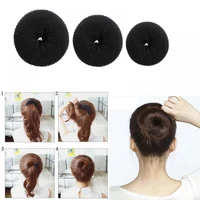 1/3PC Plate Hair Donut Hair Bun Maker Roller DIY Magic Elastic Foam Sponge Hair Styling Tools Princess Hair Accessories S/M/L 3