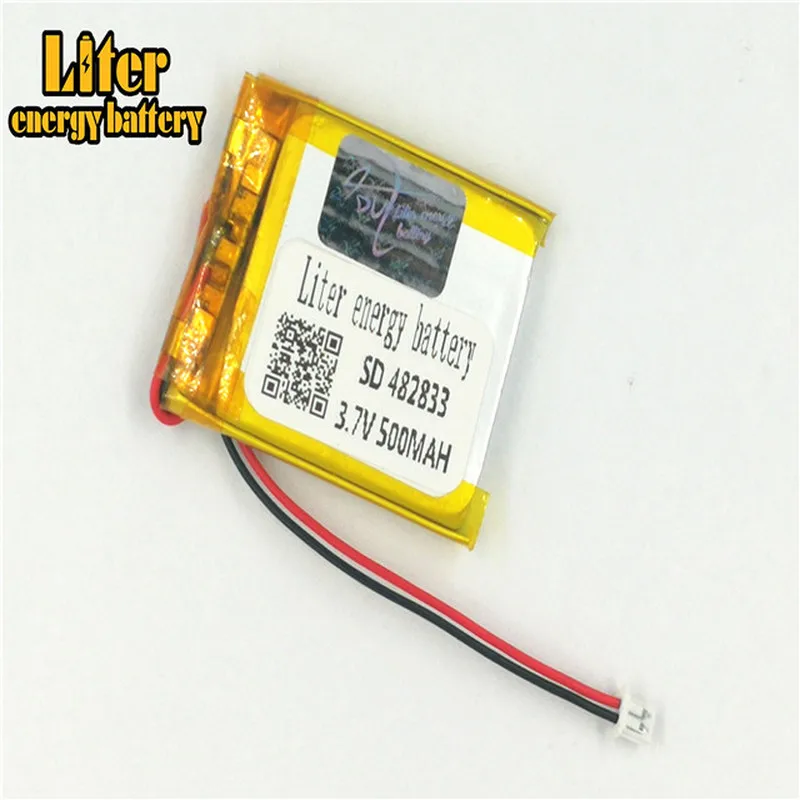 1 25 мм 2pin разъем 3 7 в 482833 500 мАч аккумуляторная батарея lipo Солнечная зарядка для
