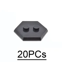 Hexagonal Building Block Display Stands - Set of 20 (20 Black)