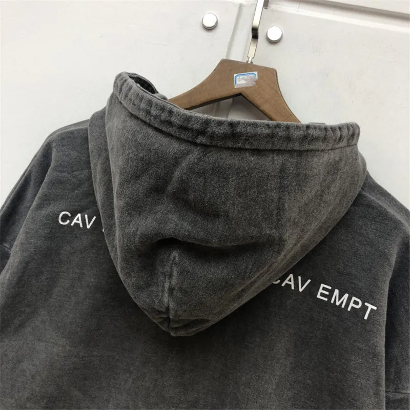 Высококачественные толстовки с капюшоном c. E Cav Empt для мужчин и женщин, Уличная Повседневная одежда из хлопка с выстиранной вышивкой, с нашивкой в стиле хип-хоп, с капюшоном