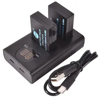 

DSTE 2x LP-E12 Battery + LCD Dual Battery Charger Kit for Canon EOS M,EOS M10,EOS M50 (EOS Kiss M),EOS M100,EOS M200,EOS 100D