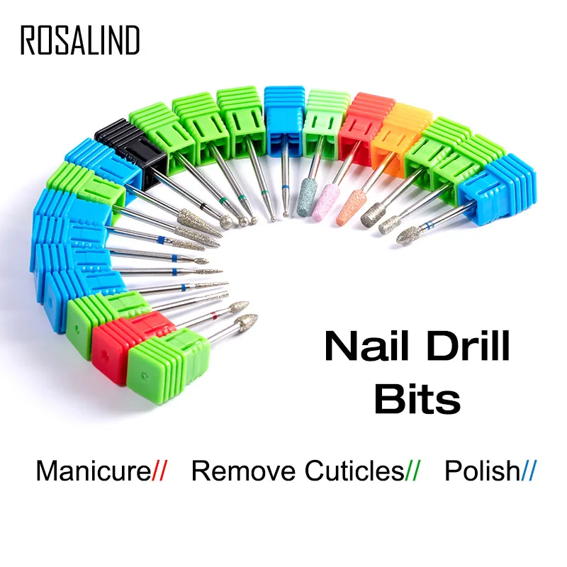  ROSALIND Electric Manicure Machine Accessories Grinding Nail Drill Bit Nail Art Tool Nail Files Nai