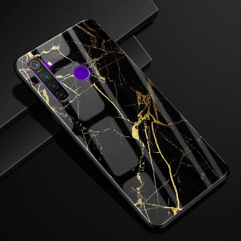 Для OPPO Realme 5 pro Чехол 6,3 ''стекло Жесткий чехол для OPPO Realme5 чехол для телефона силиконовый бампер Fundas Coque Realme 5pro - Цвет: 11