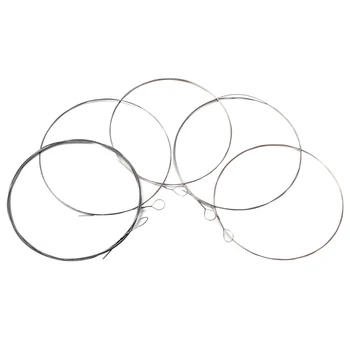 

5pcs 5-String Banjo Strings Set Instrument Strings Plated Steel Coated Wound Guitar Parts (Silver)