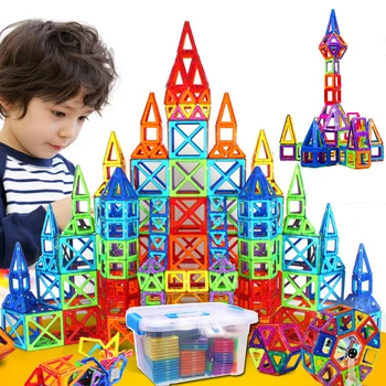 

184pcs-110pcs Magnetic Building Blocks Toys Educational Magnetic Tiles Set for Boys/Girls Stacking Blocks for Toddler/Kids (BOX)